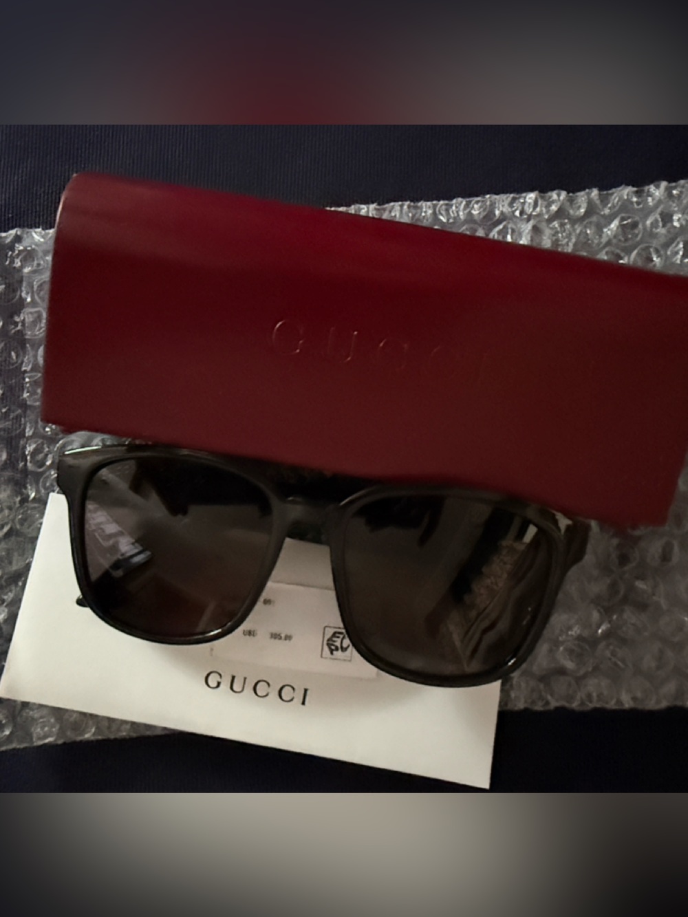 Gucci Black Sunglasses with Dark Lenses